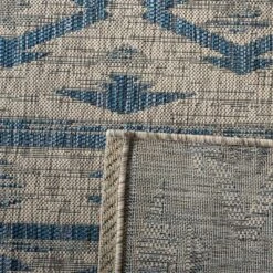 Yarrow Outdoor Rug Navy/Gray - Safavieh