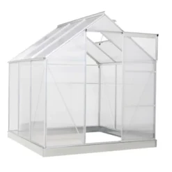Outsunny Polycarbonate Greenhouse With Aluminum Frame, Walk-in Garden Greenhouse Kit With Adjustable Roof Vent, Rain Gutter And Sliding Door For Winter, Silver 14 Outsunny Polycarbonate Greenhouse With Aluminum Frame, Walk-in Garden Greenhouse Kit With Adjustable Roof Vent, Rain Gutter And Sliding Door For Winter, Silver -Sunnydaze Decor Store GUEST b40be38b f511 45c5 b9a3 2b28ecd40763