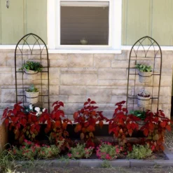 Sunnydaze Decor Sunnydaze 2-Piece Arched Climbing Plants Wall Trellis With Flower Pot Supports -Sunnydaze Decor Store GUEST b4e47afd 936c 4c18 ab7d 368ff74e4018