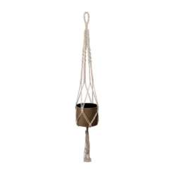 Macrame Hanging Planter With Gold Metal Planter Pot - Foreside Home & Garden 18 Macrame Hanging Planter With Gold Metal Planter Pot - Foreside Home & Garden -Sunnydaze Decor Store GUEST b598d062 9afd 4877 8a1d 4916d3b6d1ed