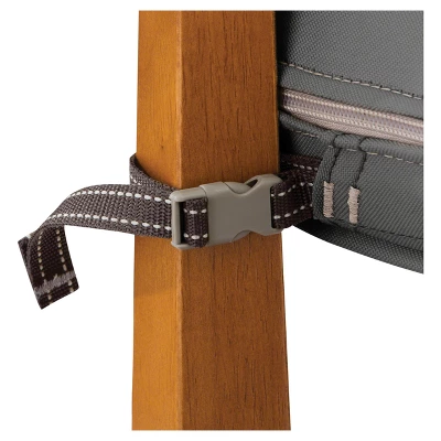 Montlake Fadesafe Square Patio Dining Seat Cushion Set - Charcoal Gray - Classic Accessories 6 Montlake Fadesafe Square Patio Dining Seat Cushion Set - Charcoal Gray - Classic Accessories - Image 4