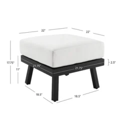 Linon Lark Aluminum Ottoman 17 Linon Lark Aluminum Ottoman -Sunnydaze Decor Store GUEST b69806f6 ddc8 4792 8ed8 a7fb88d63737