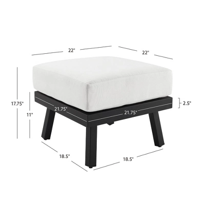 Linon Lark Aluminum Ottoman 9 Linon Lark Aluminum Ottoman - Image 7