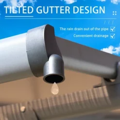 Aoodor Wall Mount Gazebo Outdoor Pergola Polycarbonate Gazebo Panels Canopy 14 Aoodor Wall Mount Gazebo Outdoor Pergola Polycarbonate Gazebo Panels Canopy -Sunnydaze Decor Store GUEST b6c7584e 8386 4a4f 93eb 5d8d64dc0b7a