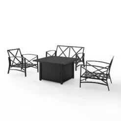 Kaplan 4pc Outdoor Conversation Set With Dante Fire Table - Mist - Crosley 17 Kaplan 4pc Outdoor Conversation Set With Dante Fire Table - Mist - Crosley -Sunnydaze Decor Store GUEST b885c07b 6b1a 4253 a857 8940a8a3bb8e