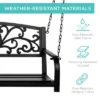 Best Choice Products 2-Person Metal Outdoor Porch Swing, Hanging Steel Patio Bench W/ Floral Accent - Black 1 Best Choice Products 2-Person Metal Outdoor Porch Swing, Hanging Steel Patio Bench W/ Floral Accent - Black -Sunnydaze Decor Store GUEST b89a5bed ba21 48a3 8c28 6c186cd2571f