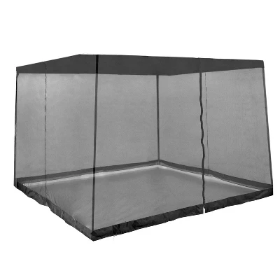 Z-Shade 10' X 10' Screenroom Shade Protectant Attachment For 13' X 13' Outdoor Shelter Tent Gazebos, Accessory Only, Black 4 Z-Shade 10' X 10' Screenroom Shade Protectant Attachment For 13' X 13' Outdoor Shelter Tent Gazebos, Accessory Only, Black - Image 2