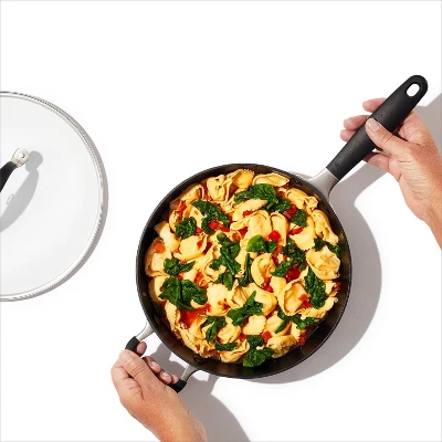 OXO 3qt Non-Stick Chef's Pan With Lid And Helper Handle Black 5 OXO 3qt Non-Stick Chef's Pan With Lid And Helper Handle Black - Image 3
