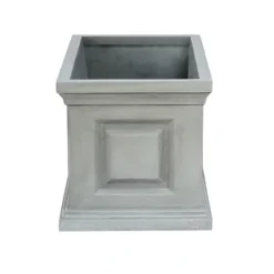 LuxenHome Gray MgO Rectangular Box Flower Pot Planter -Sunnydaze Decor Store GUEST bae30c1d 7ada 4af6 baf5 42b57eae2267