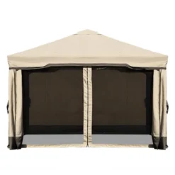 Patio Gazebo Aluminum Outdoor Tent Shelter Canopy With Privacy Curtain And Netting 20 Patio Gazebo Aluminum Outdoor Tent Shelter Canopy With Privacy Curtain And Netting -Sunnydaze Decor Store GUEST bb7f8360 78f8 40eb 948d a830b578ce41