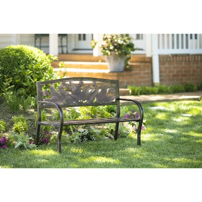 Evergreen Metal Fern Bench 3 Evergreen Metal Fern Bench