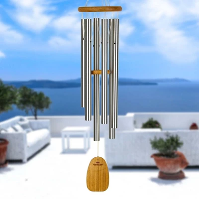 Woodstock Wind Chimes Signature Collection, Chimes Of Olympos, 36'' Silver Wind Chime OWS 5 Woodstock Wind Chimes Signature Collection, Chimes Of Olympos, 36'' Silver Wind Chime OWS - Image 3