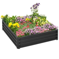 Outsunny 4' X 4' X 1' Galvanized Raised Garden Bed, Planter Raised Bed With Steel Frame For Vegetables, Flowers, Plants And Herbs 15 Outsunny 4' X 4' X 1' Galvanized Raised Garden Bed, Planter Raised Bed With Steel Frame For Vegetables, Flowers, Plants And Herbs -Sunnydaze Decor Store GUEST bda9add1 ad3a 49c9 a8cb 6bbd10f6ca42