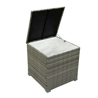 4pc Wicker Patio Seating Set With Cushions - Gray/Beige - GODEER 19 4pc Wicker Patio Seating Set With Cushions - Gray/Beige - GODEER - Image 17