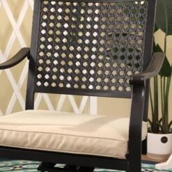 7pc Outdoor Dining Set With Faux Wood Top & Metal Frame & Wrought Iron Chairs - Beige - Captiva Designs 29 7pc Outdoor Dining Set With Faux Wood Top & Metal Frame & Wrought Iron Chairs - Beige - Captiva Designs -Sunnydaze Decor Store GUEST be579d99 cecd 42f1 9a55 d976c4c70688