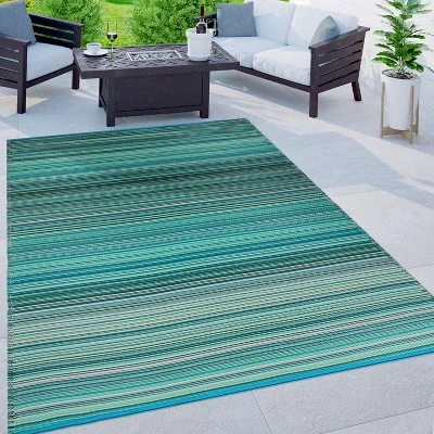 World Rug Gallery Contemporary Stripe Reversible Plastic Outdoor Rugs 8 World Rug Gallery Contemporary Stripe Reversible Plastic Outdoor Rugs - Image 6