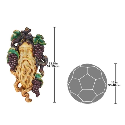 Design Toscano God Of The Grape Harvest Wall Sculpture 6 Design Toscano God Of The Grape Harvest Wall Sculpture - Image 4