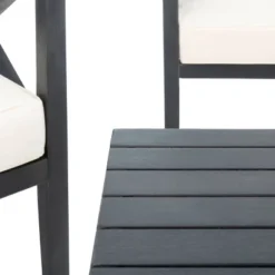 Nunzio 4pc Living Set With Accent Pillows - Black/Beige - Safavieh -Sunnydaze Decor Store GUEST bf60fb4d 0aef 4565 9f46 8049fd284825