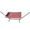 12' Steel Hammock Stand With Quilted Fabric Hammock With Matching Pillow - Red/Brown - Algoma 2 12' Steel Hammock Stand With Quilted Fabric Hammock With Matching Pillow - Red/Brown - Algoma -Sunnydaze Decor Store GUEST bffb7494 2c5b 4b8e 8875 1e29dea6e79d