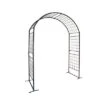 Achla Designs 114.5" Elegant Handcrafted Monet II Iron Garden Arbor Graphite Powder Coated Finish
