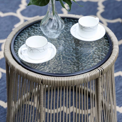 3pc Conversation Set With Cushions - Captiva Designs 9 3pc Conversation Set With Cushions - Captiva Designs - Image 7