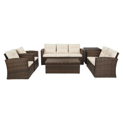 6pc Wicker Outdoor Conversation Set - EDYO LIVING 14 6pc Wicker Outdoor Conversation Set - EDYO LIVING - Image 12