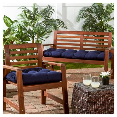 Outdoor Solid Navy Sunbrella Seat Cushion - Kensington Garden 4 Outdoor Solid Navy Sunbrella Seat Cushion - Kensington Garden - Image 2
