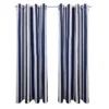 Commonwealth Seascapes Stripes Light Filtering Satiny Look Provide Privacy Grommet Outdoor Panel Pair Indigo -Sunnydaze Decor Store GUEST c30e9292 c351 4687 84ee 78b494cb9b5c