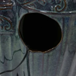 Sunnydaze Decor Sunnydaze 27"H Electric Ceramic Dark Turquoise Tour De Vase Outdoor Water Fountain With LED Lights -Sunnydaze Decor Store GUEST c355adc4 edc8 4547 b6d6 637844137633