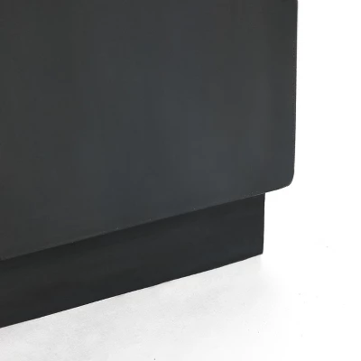 LuxenHome Gray Cement Indoor Outdoor Square Side Table 8 LuxenHome Gray Cement Indoor Outdoor Square Side Table - Image 6