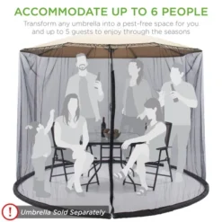 Best Choice Products 9ft Adjustable Bug Screen Accessory For Outdoor Patio Umbrella W/ Polyester Net, Fillable Base -Sunnydaze Decor Store GUEST c3e481e9 ec98 4ecd aa9d f8a4378c8365