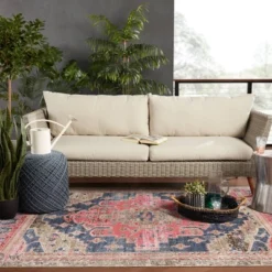 Cicero Indoor/Outdoor Medallion Area Rug Pink/Blue - Jaipur Living -Sunnydaze Decor Store GUEST c42ea8b7 a834 4016 9cb8 544f9d47f54a