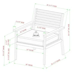 Saracina Home Mid-Century Modern Slatted Outdoor Acacia Arm Chair 11 Saracina Home Mid-Century Modern Slatted Outdoor Acacia Arm Chair -Sunnydaze Decor Store GUEST c5373106 fe50 4bc9 a5c2 413de41b73ee