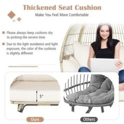 Costway Patio Oversized Rattan Egg Chair Lounge Basket With 4 Cushions For Indoor Outdoor 13 Costway Patio Oversized Rattan Egg Chair Lounge Basket With 4 Cushions For Indoor Outdoor -Sunnydaze Decor Store GUEST c58ff83e fd7a 4602 8374 d8632f5401d2