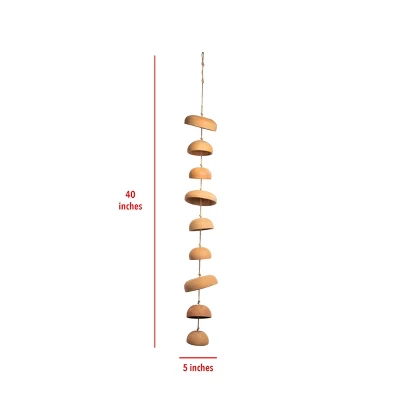 Natural Terracotta Hanging Chime - Foreside Home & Garden 5 Natural Terracotta Hanging Chime - Foreside Home & Garden - Image 3