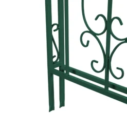 Evergreen Montebello Iron Garden Arbor, Forest Green- 53 X 84 X 23 Inches Fade And Weather Resistant Outdoor Decor -Sunnydaze Decor Store GUEST c5acf6e3 f3ba 4bbe a7d7 7374a853c8f7
