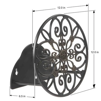 Liberty Garden LBG-N-670 Decorative Hose Wall Mount Butler For 125' Of 6.5" Hose For Backyard, Garden, Or Home In Black 5 Liberty Garden LBG-N-670 Decorative Hose Wall Mount Butler For 125' Of 6.5" Hose For Backyard, Garden, Or Home In Black - Image 3