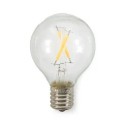 Brightech Glow Globe Edison LED Waterproof Outdoor 12 Bulb String Lights With Brass Sockets For Outside, Backyard, And Patio, 26 Feet