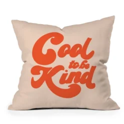 Rhianna Marie Chan 'Cool To Be Kind' Outdoor Throw Pillow Orange - Deny Designs -Sunnydaze Decor Store GUEST ca158583 731b 4d9b 9076 9d6275f626dc