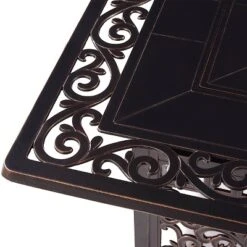 5pc Outdoor Dining Set With 42" Aluminum Square Damask Design Fire Table & Deep Seating Swivel Rocking Chairs - Oakland Living 22 5pc Outdoor Dining Set With 42" Aluminum Square Damask Design Fire Table & Deep Seating Swivel Rocking Chairs - Oakland Living -Sunnydaze Decor Store GUEST ca21eeec 1e39 45bf a883 771b9ac53d85