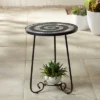 Teal Island Designs Modern Black Round Outdoor Accent Side Table 17 3/4" Wide Black White Tile Mosaic Tabletop Front Porch Patio Home House 2 Teal Island Designs Modern Black Round Outdoor Accent Side Table 17 3/4" Wide Black White Tile Mosaic Tabletop Front Porch Patio Home House -Sunnydaze Decor Store GUEST ca6d0d43 889a 47b4 a8ed a9b286b62068