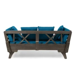 Ottavio Outdoor Acacia Wood Expandable Daybed With Cushions - Dark Teal/Gray - Christopher Knight Home 15 Ottavio Outdoor Acacia Wood Expandable Daybed With Cushions - Dark Teal/Gray - Christopher Knight Home -Sunnydaze Decor Store GUEST cb94bace 5b73 4263 9f82 e5df208c4ccd
