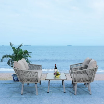 Belmi 4pc Rope Living Set - Gray - Safavieh 4 Belmi 4pc Rope Living Set - Gray - Safavieh - Image 2