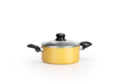 NutriChef Yellow Cooking Pot With Lid, (1.81 Qt) Kitchen Cookware, Black Coating Inside, Heat Resistant Lacquer Outside (Yellow) 3 NutriChef Yellow Cooking Pot With Lid, (1.81 Qt) Kitchen Cookware, Black Coating Inside, Heat Resistant Lacquer Outside (Yellow)
