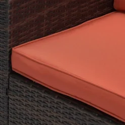 6pc Wicker Outdoor Conversation Set - Orange - EDYO LIVING 24 6pc Wicker Outdoor Conversation Set - Orange - EDYO LIVING -Sunnydaze Decor Store GUEST cdee7981 27e6 4582 b22e b6bd78ae8d28