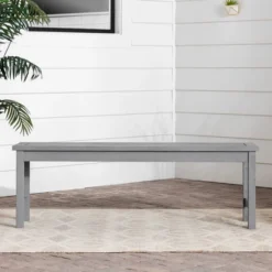 Ravenscroft Modern Boho Acacia Wood Slat Top Outdoor Dining Bench - Gray Wash - Saracina Home 14 Ravenscroft Modern Boho Acacia Wood Slat Top Outdoor Dining Bench - Gray Wash - Saracina Home -Sunnydaze Decor Store GUEST ce52635a 6f20 41d2 9ffc 8f6d710ef542