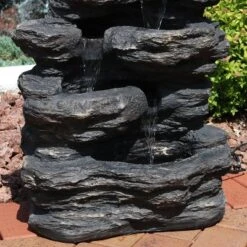 Sunnydaze Decor Sunnydaze 24"H Electric Polystone Rock Falls Waterfall Outdoor Water Fountain With LED Lights 16 Sunnydaze Decor Sunnydaze 24"H Electric Polystone Rock Falls Waterfall Outdoor Water Fountain With LED Lights -Sunnydaze Decor Store GUEST ce74d907 962a 47d1 9a87 f3f52e1ef76f