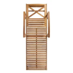 Perla 3pc Outdoor Acacia Wood Chaise Lounge Set With Cushions - Teak/Orange - Christopher Knight Home -Sunnydaze Decor Store GUEST ce992a9b 7536 4392 ae18 0b4cef6bab80