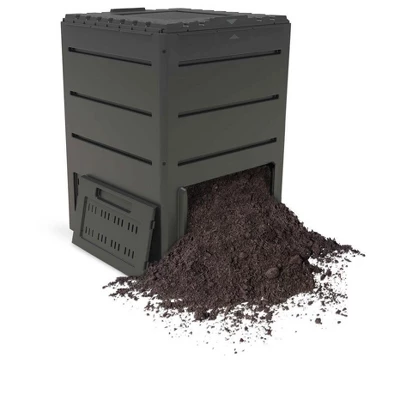 Gardeners Supply Company Deluxe Pyramid Composter II | Easy To Use Outdoor Compost Piles Bin With Rain Collecting Lid & Side Vents For Good Aeration | 3 Gardeners Supply Company Deluxe Pyramid Composter II | Easy To Use Outdoor Compost Piles Bin With Rain Collecting Lid & Side Vents For Good Aeration |