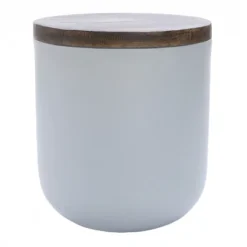 LuxenHome Gray And Brown MgO Round Side Table -Sunnydaze Decor Store GUEST cf5df13f 1015 4c77 9006 2f5d66951e8e